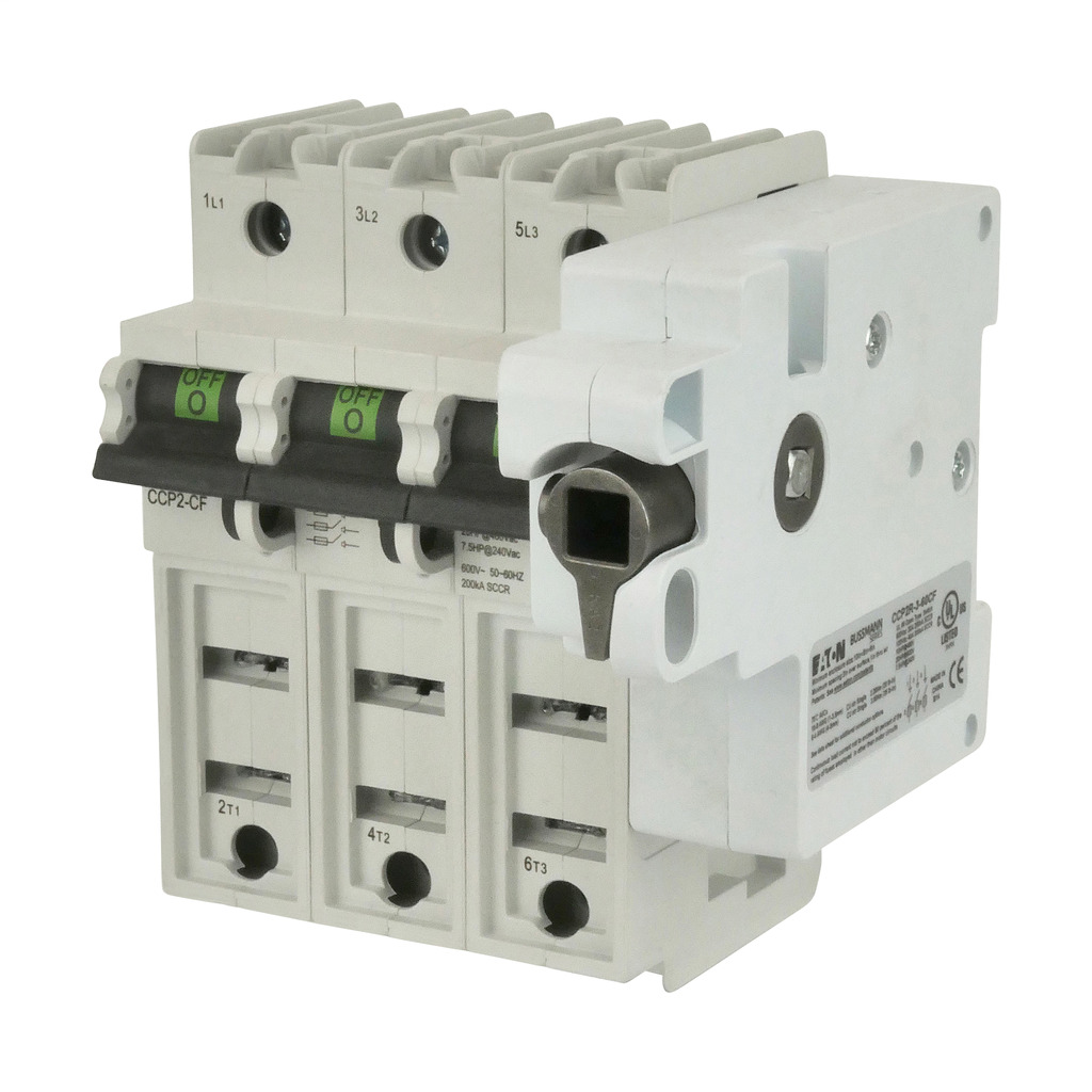 CCP2R-2-60CF Compact Fused Finger Safe Lock-On provision Circuit Protector Disconnect Switch, 600 V AC/125 V DC, 225 A, 2 Poles, Class CF Fuse