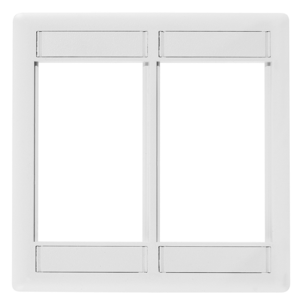 IMF2W Modular Plate Frame, 2 Gangs, 12 Ports, High-Impact Thermoplastic, White, For Use With iSTATION 6-Unit Module