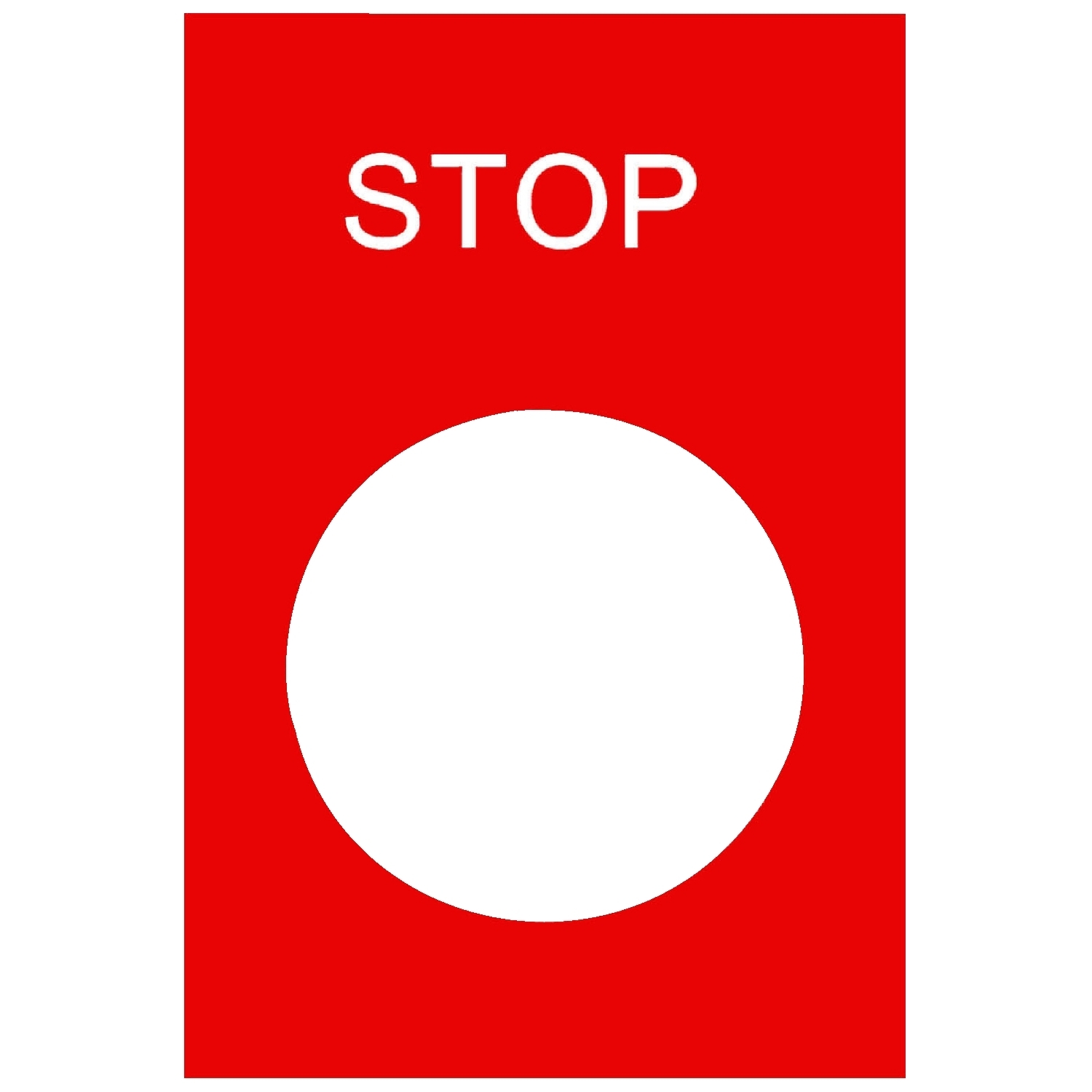 ZB2BY2304 Harmony Marked Pushbutton Legend Plate, 30 mm H x 40 mm W, Rectangular Plate, PVC, Red Field
