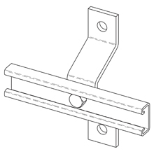 B802D-8ZN Utility Pole Bracket, 8 in W, Steel Strip