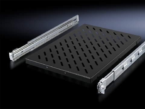 5501685 Pullout Component Shelf, For Use With TS IT, TE Series Enclosure, 1U, Carbon Steel, Black