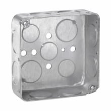 TP830 TP Drawn Outlet Box, Steel, 21 cu-in Capacity, (24) Knockouts, 4 in H x 4 in W x 2-1/2 in D