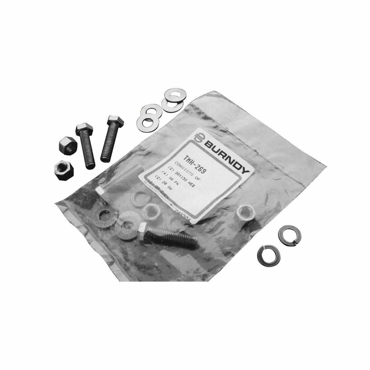 TMH262 Type TMH Tongue Mounting Hardware Kit, Silicon Bronze, 2 Pieces