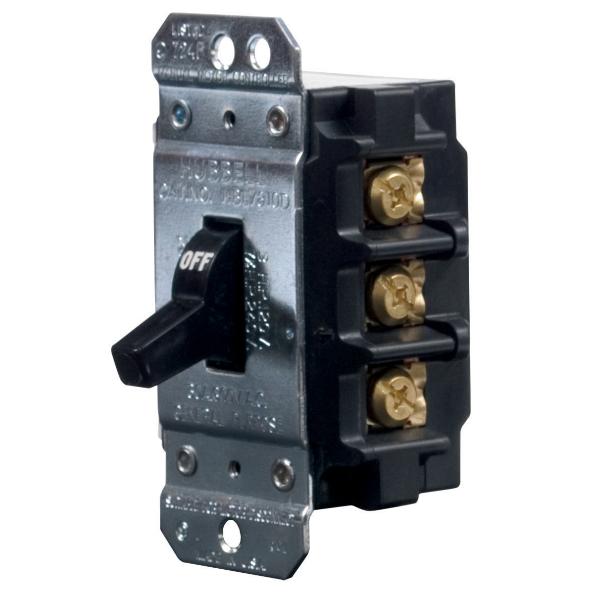 HBL7810DS 3-Phase Open AC Motor Disconnect Switch, 600 VAC, 30 A, 18000 W Power Rating