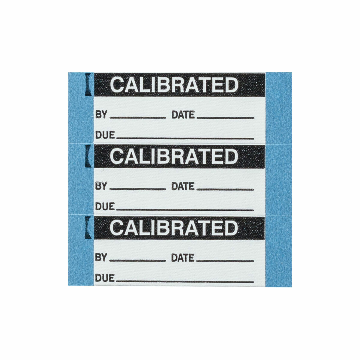 WO-41-PK Calibration Label, 5/8 in H x 1.5 in W, Black/White, Vinyl
