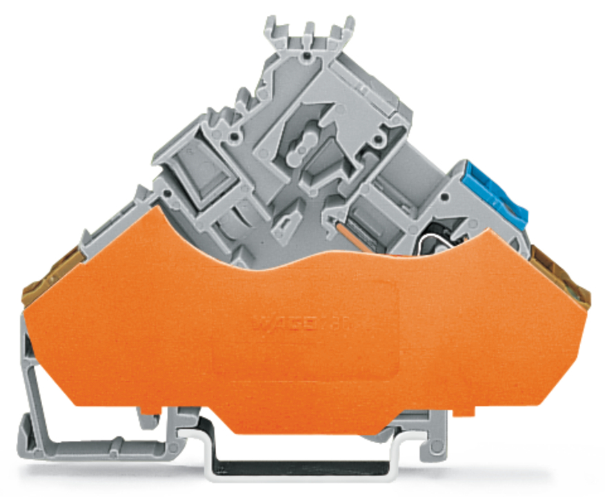 280-565/280-321 Operating Tool Sensor Terminal Block, 125 V, 6.3 A, 28 to 12 AWG Wire, 2 Poles, DIN Rail Mount