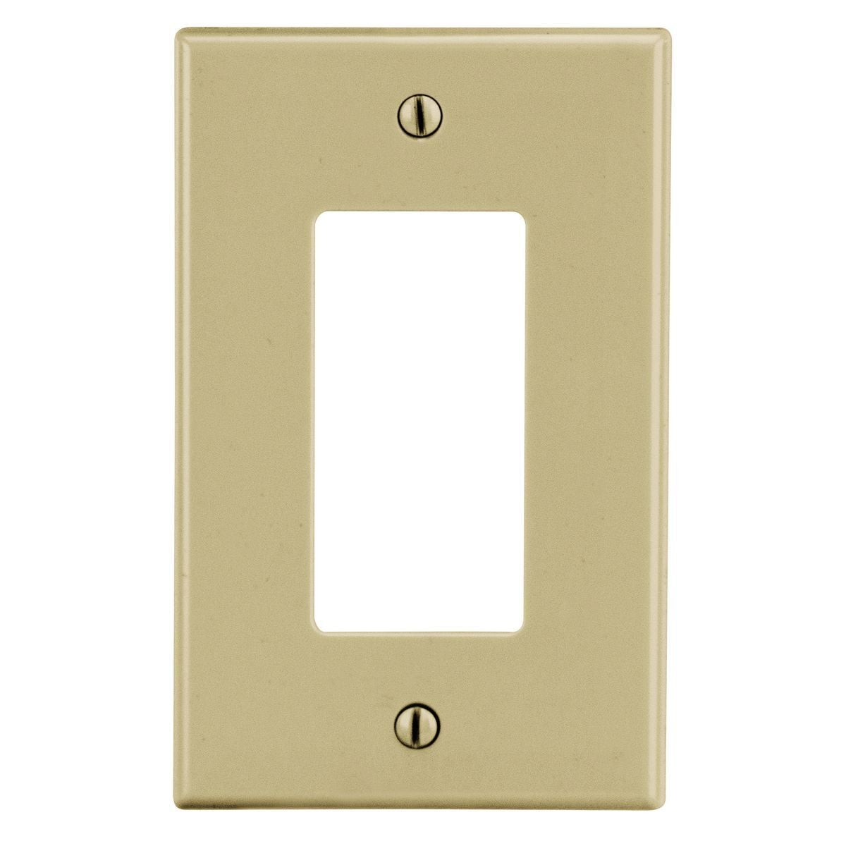 PJ26I Mid-Size Non-Metallic Wall Plate, 1 Gangs, 3.15 in W x 4.94 in H, Polycarbonate Thermoplastic, Ivory