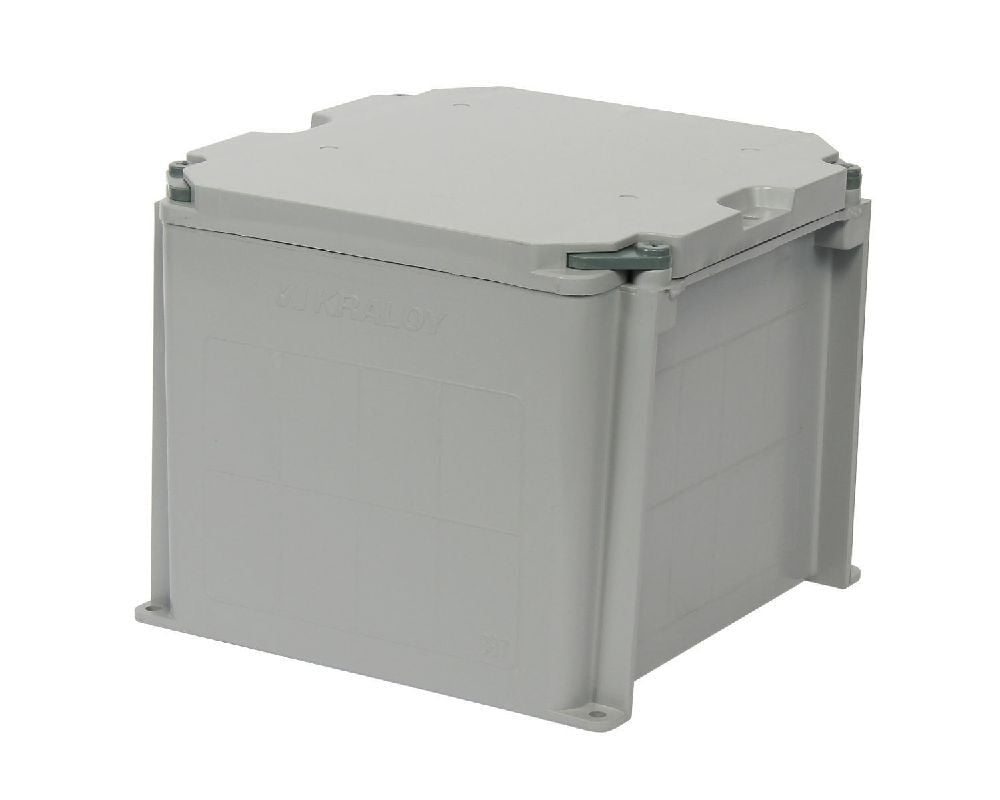 278307 Jbox Junction Box, 8 in H x 8 in W x 7 in D, Smooth Flat Cover, NEMA 1/2/3R/4/4X/6/6P/12/13 NEMA Rating, PVC