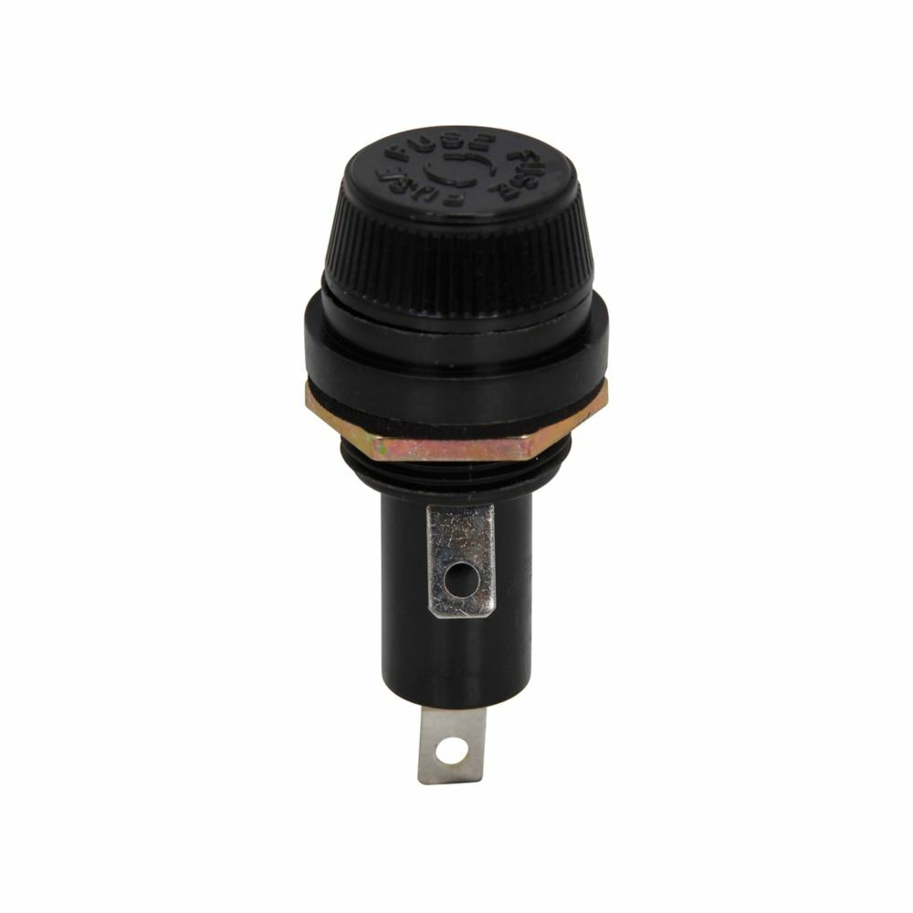 Eaton Bussmann series HPG panel mount fuse holder, Panel mount fuse holders, Supplementary Protection of Transformers, Relays, Ballasts and Small Motors, 15 A, 1/4 inch quick connect/solder terminal, Panel, 600 V