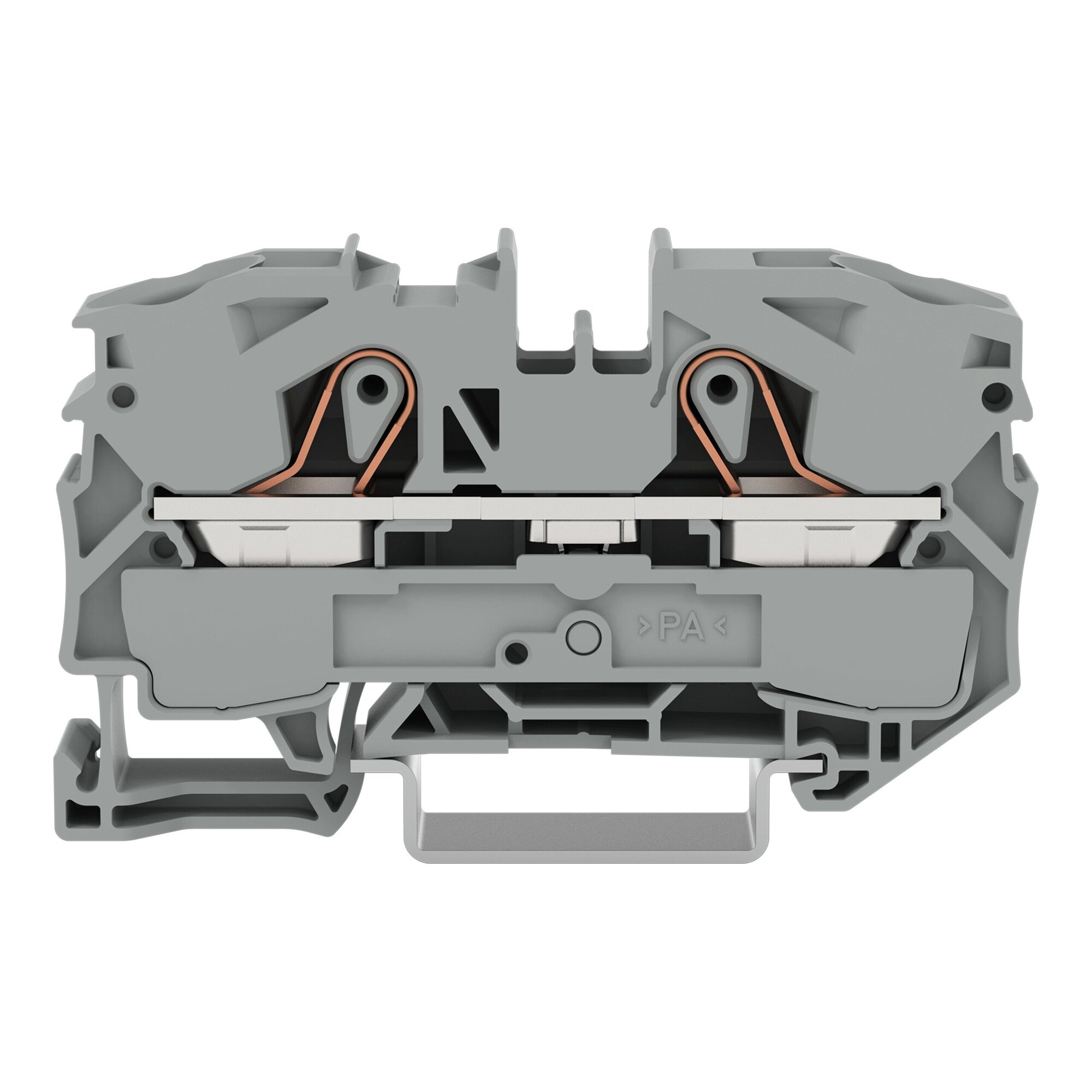 2016-1203 Operating Tool Conductor Terminal Block, 800 V, 76 A, 20 to 6 AWG Wire, 1 Poles, DIN Rail Mount