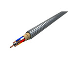 18-2 Solid Black, White - Armored Thermostat Cable - Plain Interlocked Galvanized Steel Armor - 250' Coil