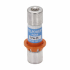 Eaton Bussmann series TPA telecommunication fuse, Indication pin, Orange ring for correct fuse position, 170 Vdc, 25A, 100 kAIC, Non Indicating, Current-limiting, Ferrule end X ferrule end