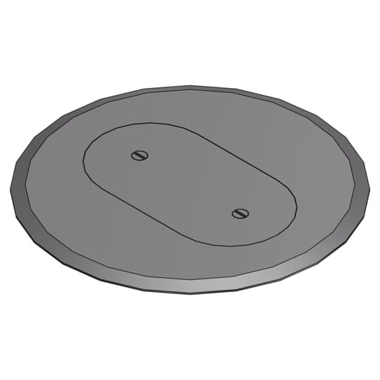 P-68-SRC-GRY Steel City MopTite Non-Metallic Carpet Plate and Cover, 6 in Dia, Polycarbonate