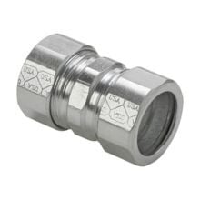 CPR24US Type CPR Concrete Tight Compression Coupling, 1-1/4 in, For Use With IMC/Metallic Rigid Conduit, Malleable Iron, Zinc Plated
