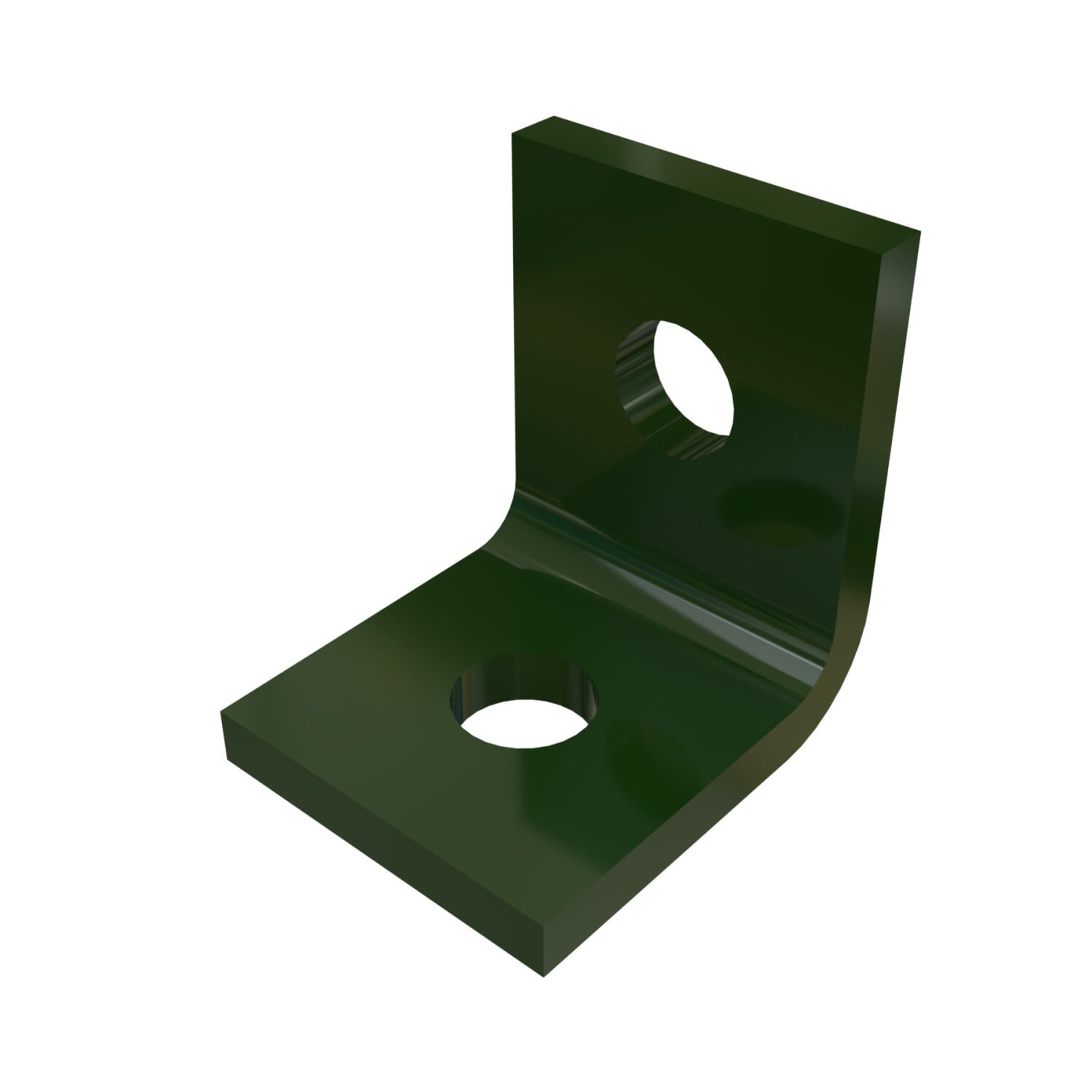 P1026-GR P1026 90 deg Angle Fitting, 2 Holes, 1-5/8 in L x 2 in W x 1/4 in THK, Steel