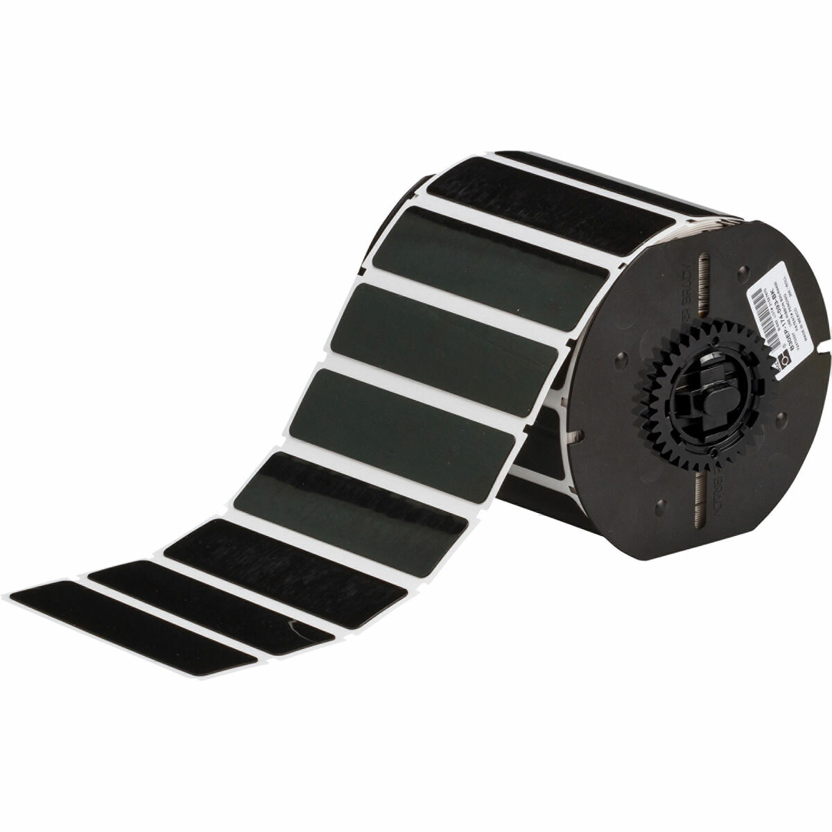 B30EP-174-593-BK Rectangular Self-Sticking Raised Panel Label, 4 in W, Black, B-593 Polyester, 300 per Roll Labels