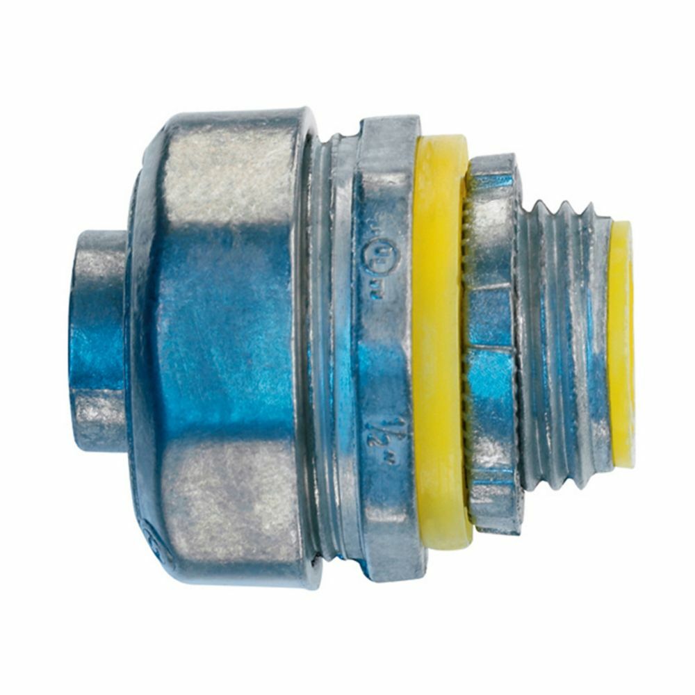 LT300DC Liquid Tight Non-Insulated Straight Conduit Connector, 3 in Trade, Die Cast Zinc, Natural