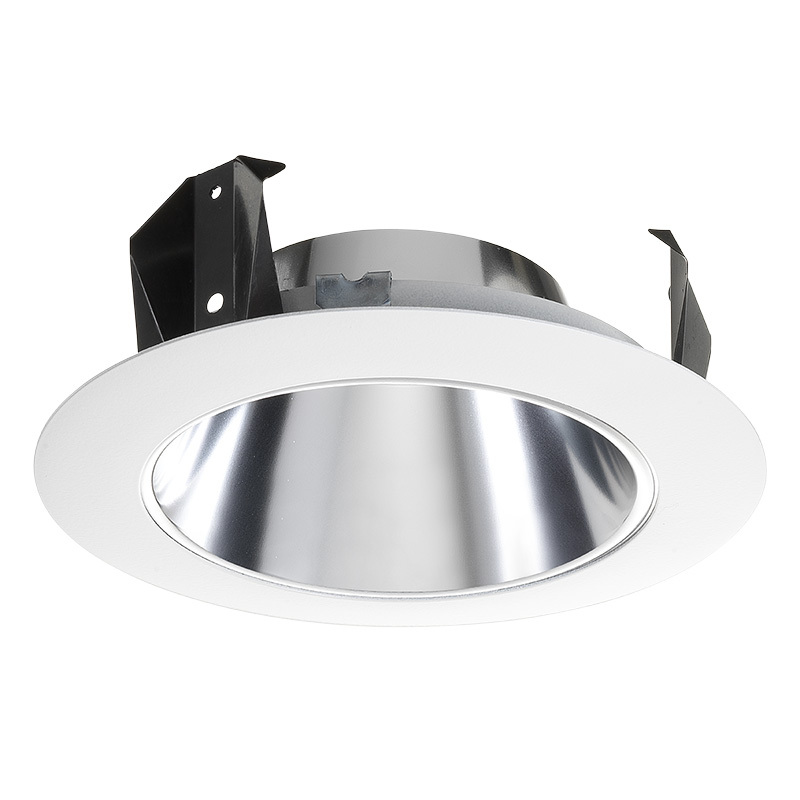 42L WWH Cone Round Downlight Trim, 4 in ID x 5 in OD, LED Lamp, For Use With 4 in TC 1000 Lumens Internally Adjustable LED Downlight