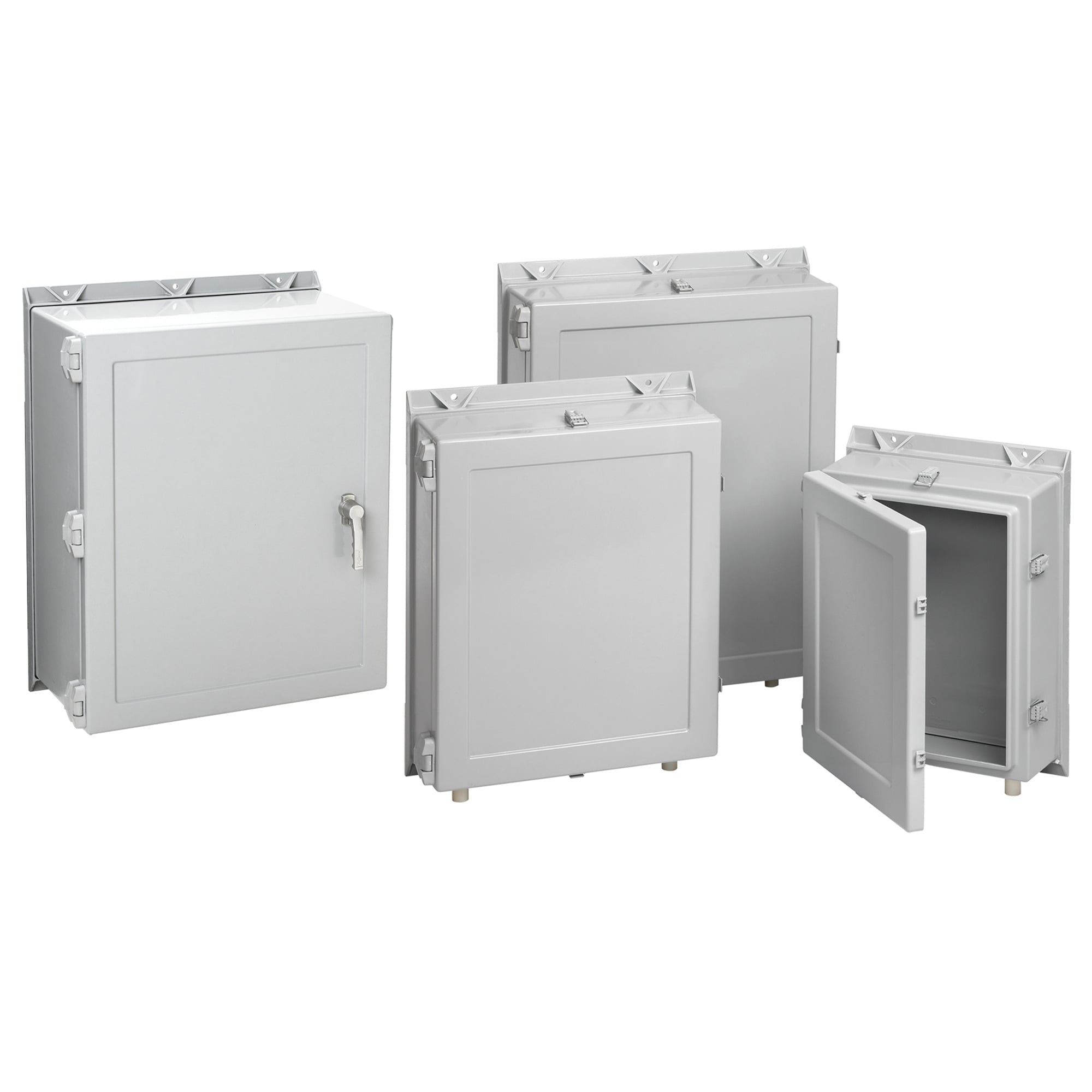 A36H3012GQRLP3PT A17W3 Enclosure, 36-1/4 in L x 30-1/4 in W x 12 in D, NEMA 4X/IP66 NEMA Rating, Fiberglass
