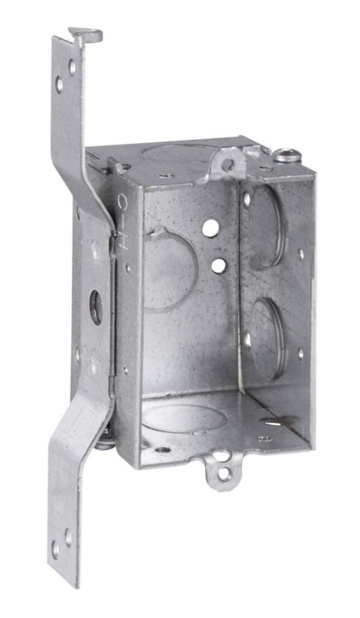 TP132 Thepitt Deep Gangable Welded Switch Box, Steel, 10 cu-in Capacity, 1 Knockout, 2 in W x 2 in D x 3 in H