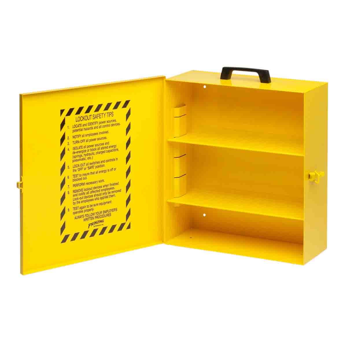 LC252M Industrial Strength Portable Lockout Cabinet, Unfilled, 16 in H x 14 in W x 6 in D, Wall Mount, Language: English