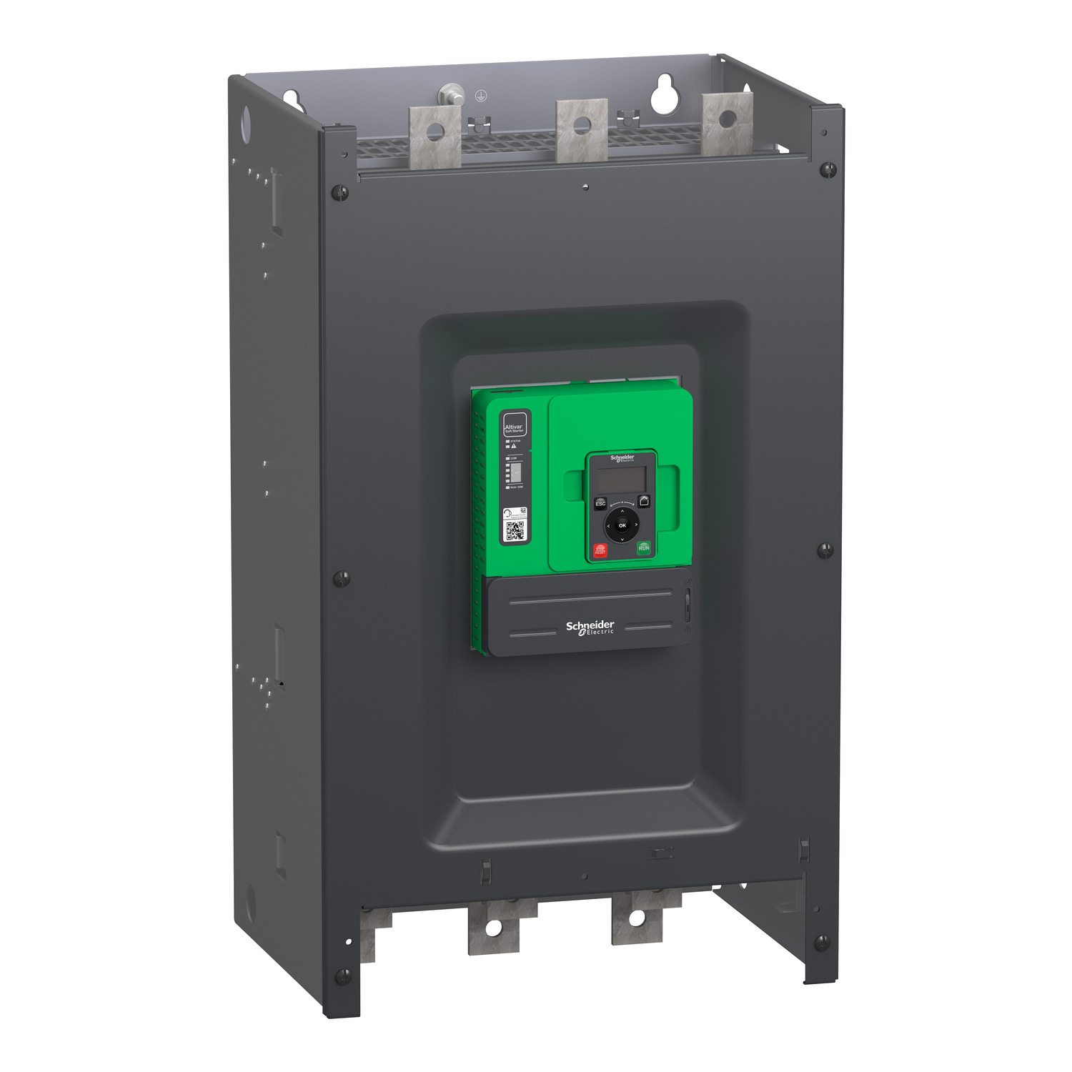 ATS480C59Y ATS480 External Bypass Soft Starter, 110 to 230 VAC V Coil, IP00 Enclosure