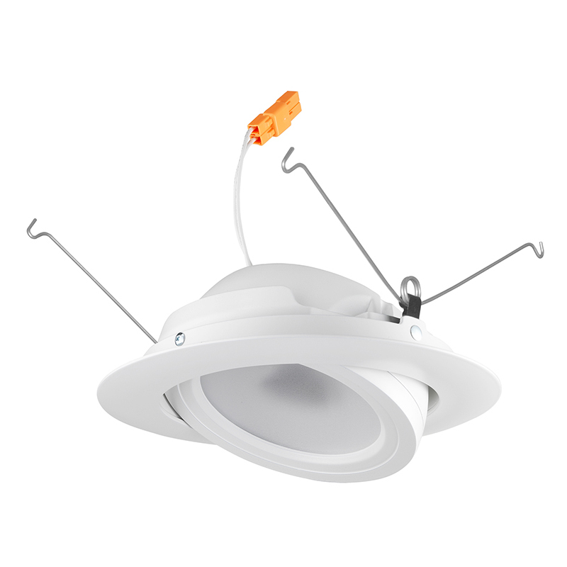 6RLA G2 06LM 27K 90CRI WFL 120 FRPC WH Basic Retrofit Adjustable Trim, LED Lamp, For Use With 6 in IC or Non-IC Recessed Housings, Cast Aluminum