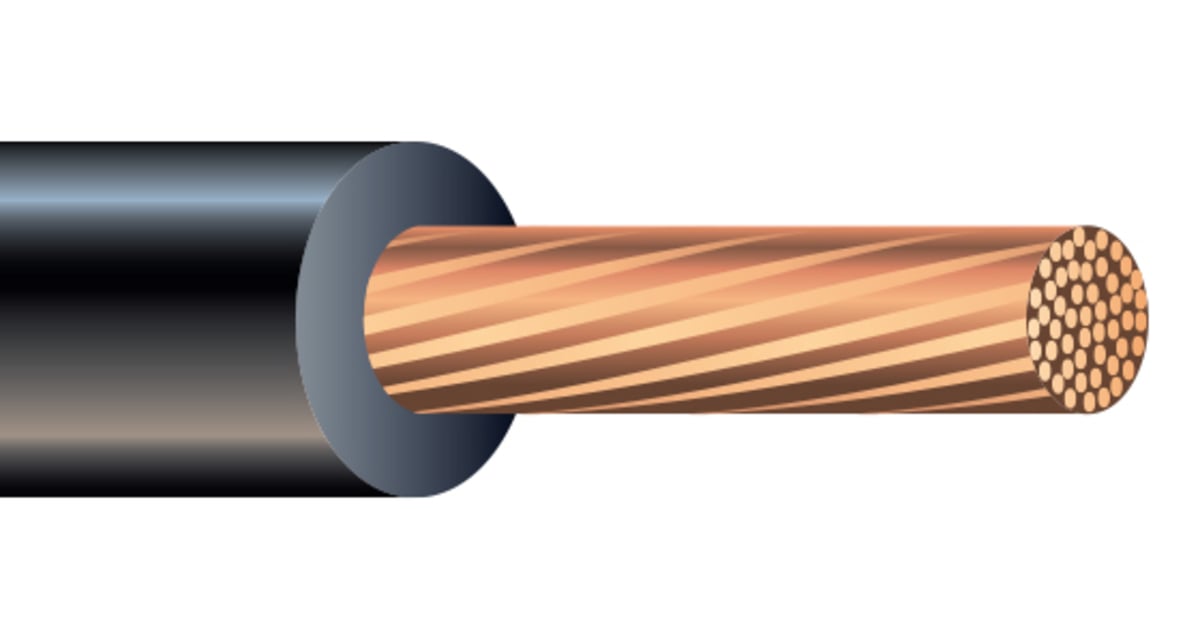 F1T0310400 Flexible Wire, 600, 1000 V, 1/0 AWG Conductor Stranded Bare Copper Conductor, 1000 ft L