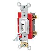 1221-2WL Extra Heavy Duty Tamper Resistant Toggle Switch, 120/277 V AC, 20 A, 1/2 hp Power Rating