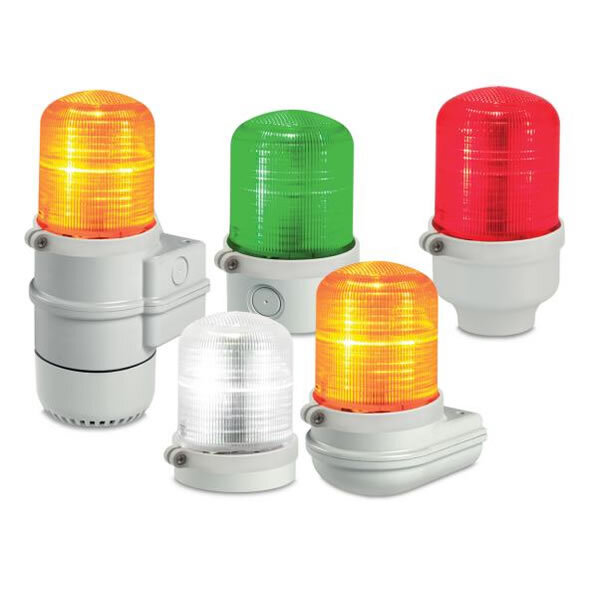 SLM200R StreamLine Low Profile Modular Multi-Functional Beacon, 12 to 24 VAC/VDC, 120 to 240 VAC, LED Lamp, Surface Mount, Red, UL/cUL/cULus Listed, CE Certified