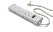 S1000-PS Surge Protected Power Strip, 120 VAC, 15 A, 6 Outlets, 6 ft L Cord