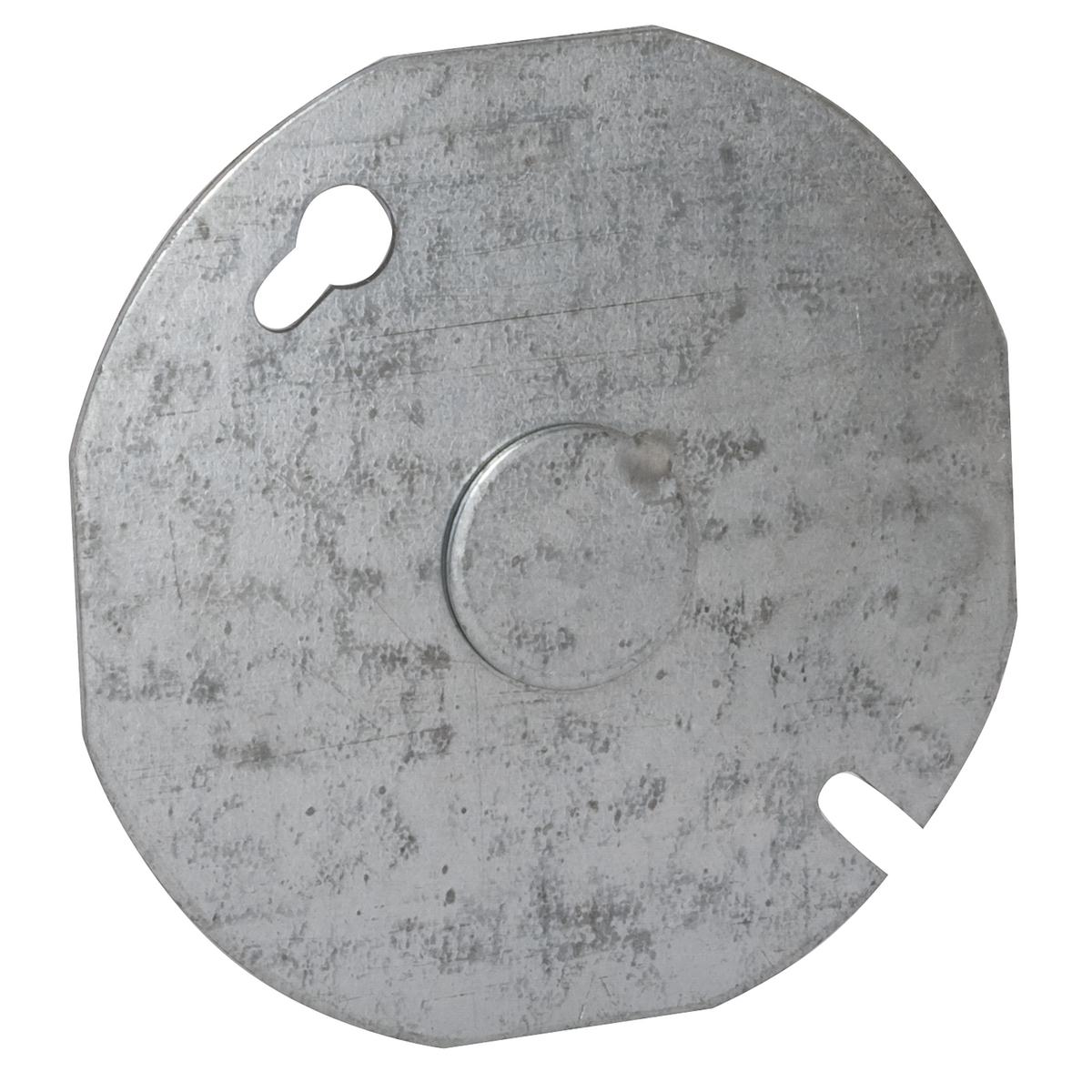 703 Outlet Box Cover, 3-1/2 in Dia, 0.06 in D, Steel