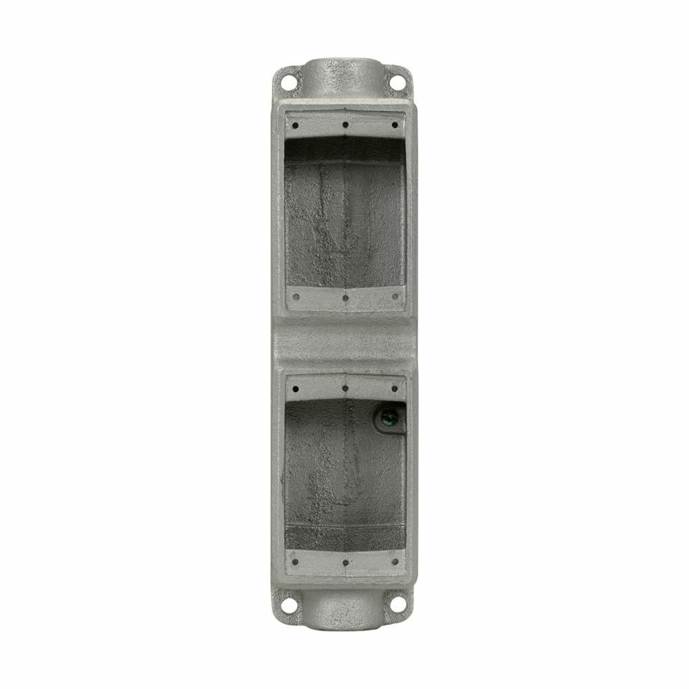 FSC27 Condulet 2-Entry Shallow Tandem Device Box With Mounting Lug And Ground Screw, 3/4 in Trade, 2 Gangs, Sand Copper-Free Aluminum, Natural