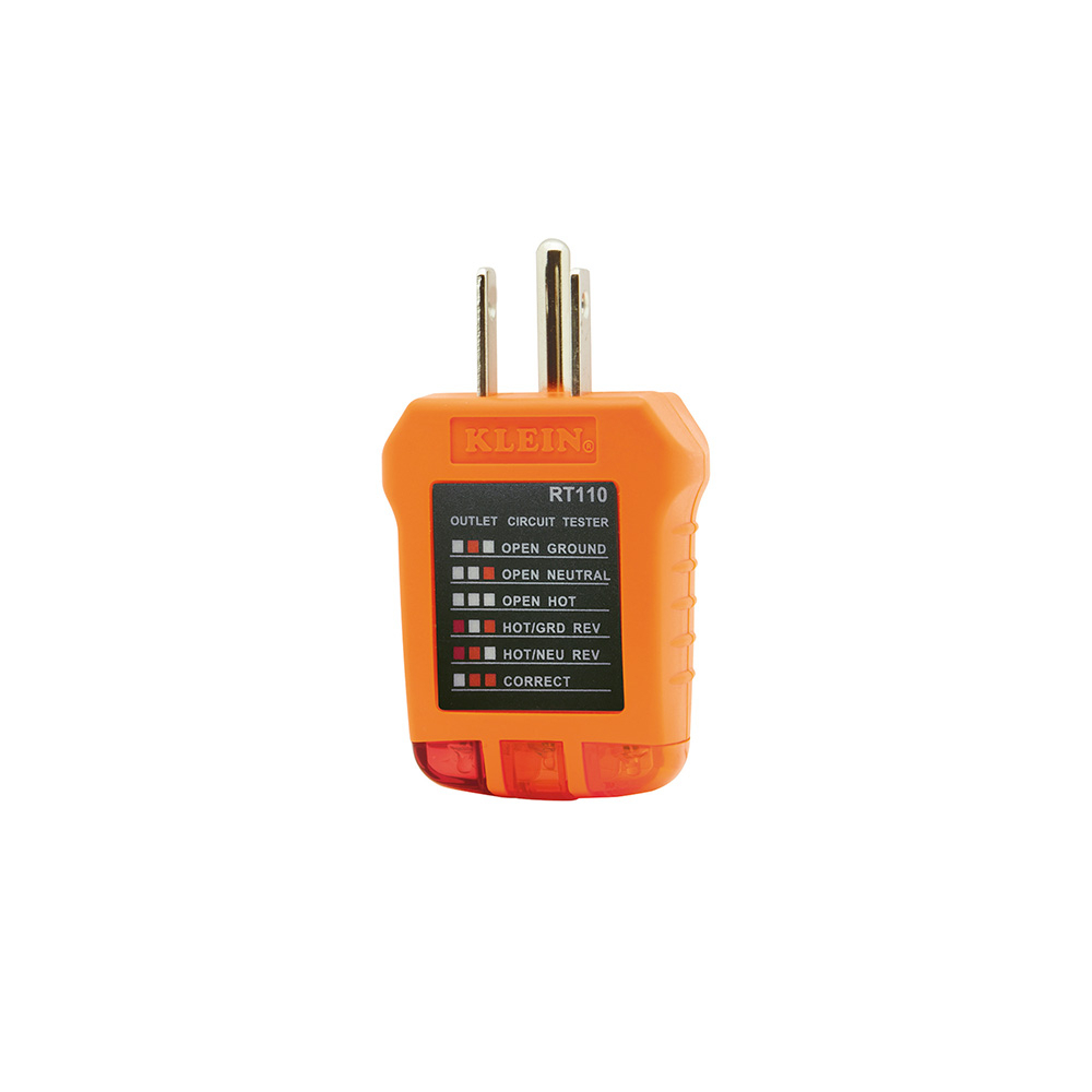 RT110 3-Wire GFCI Receptacle Tester, 110/125 V AC, 50/60 Hz