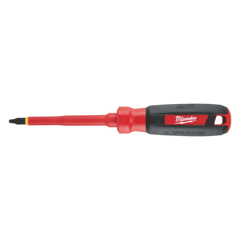 48-22-2242 Screwdriver, #2 ECX Point, Steel Shank, Plastic/Rubber Handle, ASTM F1505-10