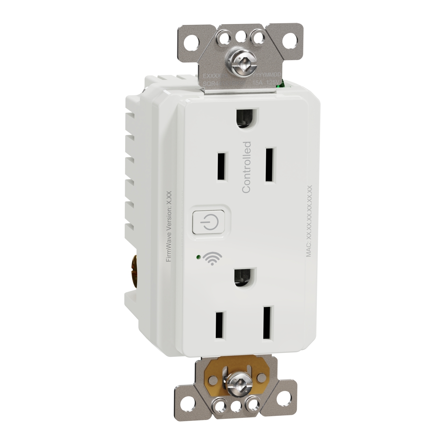 SQR441U1WHW X Series Socket Outlet, 125 V AC, 15 A, 2 Poles, White