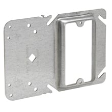TP37403PFA Pre-Fabricated Outlet Box, Steel, 4 in H x 4 in W x 2-1/8 in D