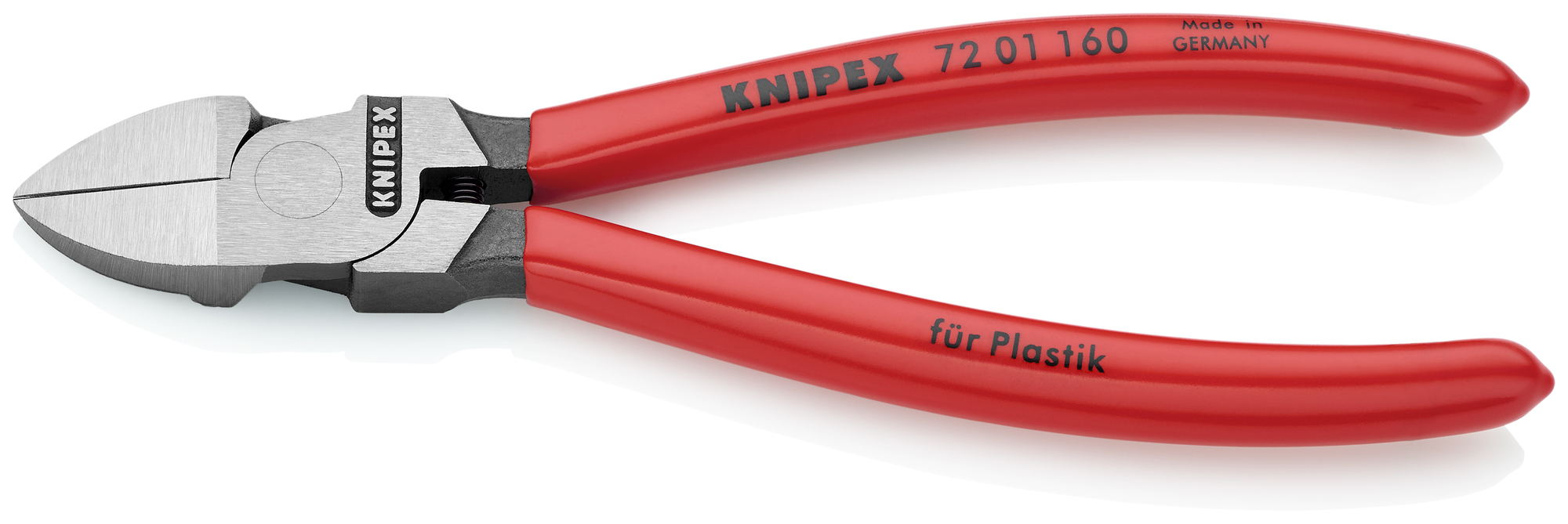 Diagonal Pliers for Flush Cutting Plastics, 6 1/4 in., Plastic Coating, Bulk