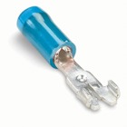 Nylon Insulated Wristlock Disconnect, Length 1.70 Inches, Single Piece Length .99 Inches, Maximum Insulation .162, Wire Range #16-#14 AWG, Color Blue, Copper, Tin Plated
