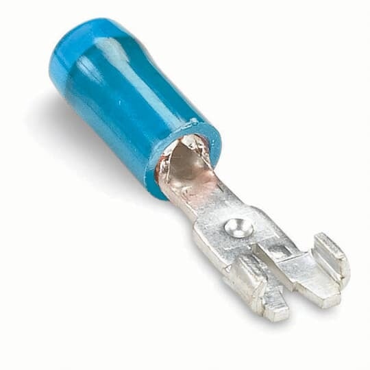 RB14D Sta-Kon 1-Piece Insulated Wristlock Disconnect, 16 to 14 AWG Conductor, Brass, Blue