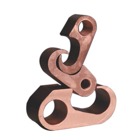 E-Z-Ground Figure 6 Copper Compression Ground Tap Connector for Cable Range 1/0 Str. - 2/0 Str., Application / Main 250 kcmil-500 kcmil or 5/8 Inch - 3/4 Inch Rod, Ground Rod #5 Rebar 5/8 Thru 3/4 #6 Rebar