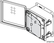 A1412PSWPNL PolyPro PCRY Swing Out Panel, 12-3/4 in L x 10.88 in W, For Use With POLYPRO Polyester Enclosures, Aluminum