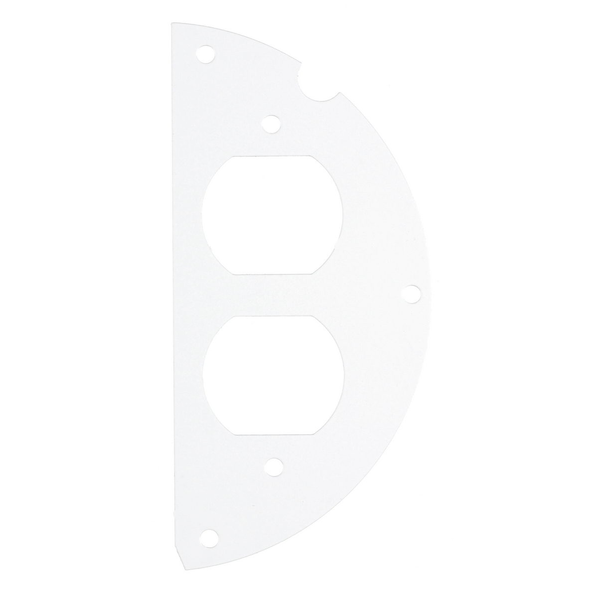 S1R6SPI 50/50 Split Duplex/Right Side/Standard Sized Sub Plate, 5-1/4 in L x 2.48 in W, Steel