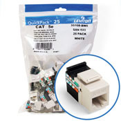 5G108-BT5 8-Conductor 8-Position UTP Connector, Cat 5e Module, Panel Mount, 1 Ports, Plastic, Light Almond