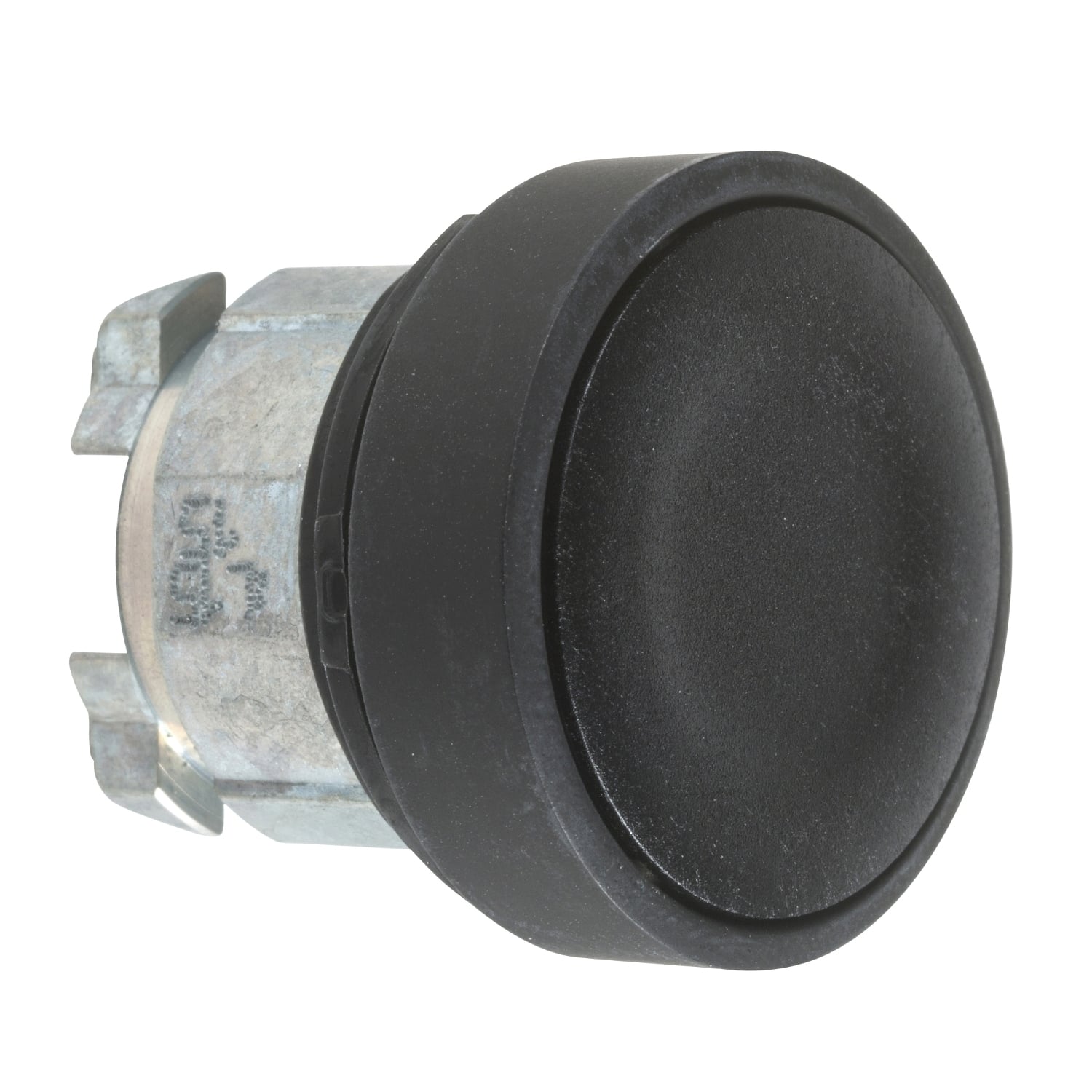 ZB4BA27 Harmony Flush Non-Illuminated Pushbutton Head, 28 mm W x 22 mm D x 29 mm H, Round Shape, UNMARKED Legend, Metal, Black