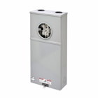 Eaton B-Line series single meter sockets, 100 A, Test block, Ring type, 3R, ANSI 61 gray painted, #14-2/0, #14-2/0, Galvanized steel, Surface mount, 7 jaws, 1 position, 3?/4W, Overhead and underground feed