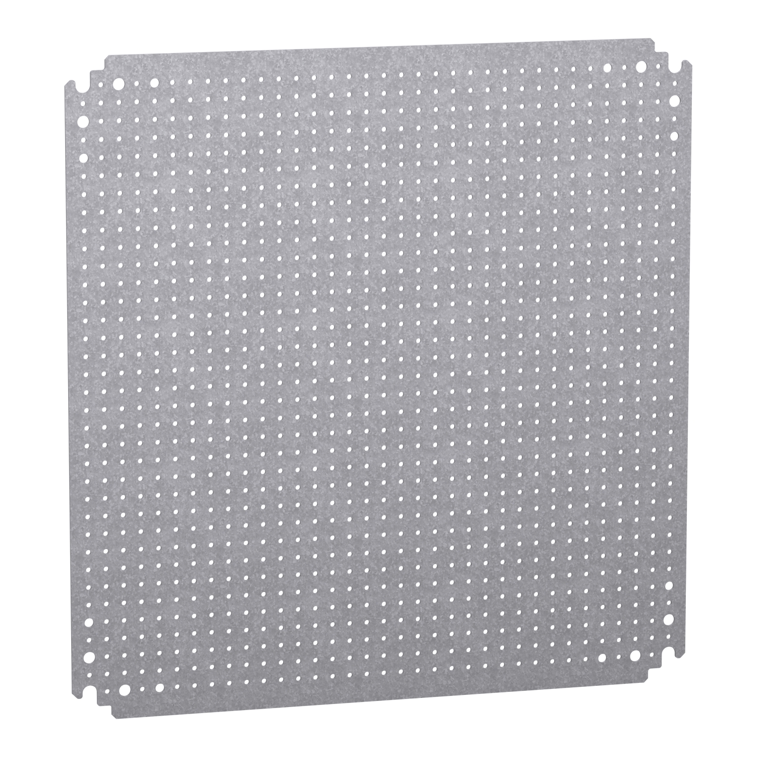 NSYMF55 Microperforated Mounting Plate With 3 and 6 mm Dia Hole on 12.5 mm Pitch, Galvanized Steel