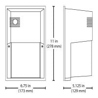 OWR1030MV50WHP Obelus Non-Dimmable Wallpack With Standard Photocell,) LED Lamp, 30 W Fixture, 120 to 277 V AC, Fine Textured Powder Coated Housing