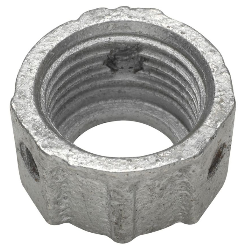 1037NI Threaded Throat Conduit Bushing, 2-1/2 in Trade, Malleable Iron