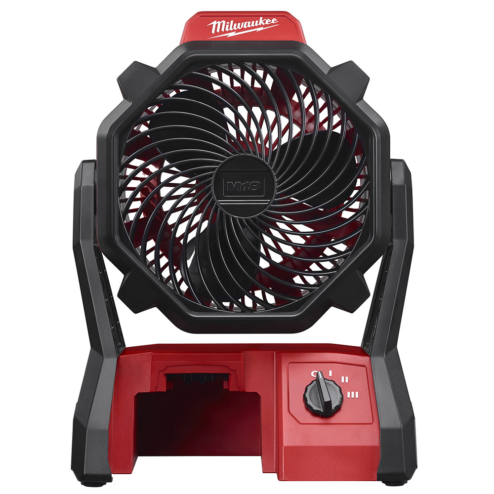 0886-20 Cordless Jobsite Fan, 18 V DC, 3 Speeds, 284 cfm Air Flow